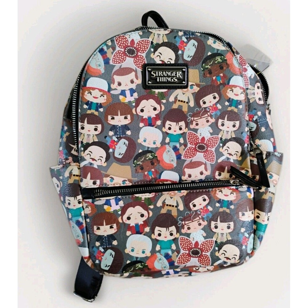 Loungefly Stranger Things Chibi AOP Mini Backpack Rare Retired Print Like new